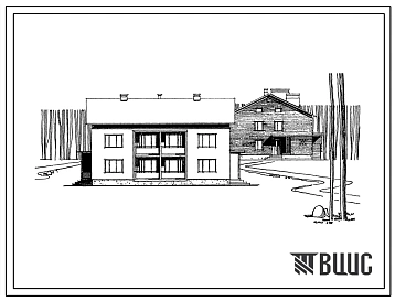 Типовой проект 114-12-65  Двухэтажный четырехквартирный дом с трехкомнатными квартирами с печным отоплением для кооперативного строительства.