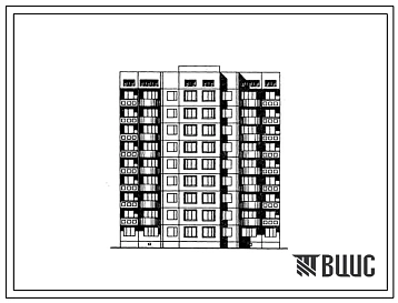 Типовой проект 143-04с Девятиэтажная крупнопанельная рядовая блок-секция на 35 квартир (двухкомнатных 2Б-17; трехкомнатных 3Б-17; пятикомнатных 5Б-1).