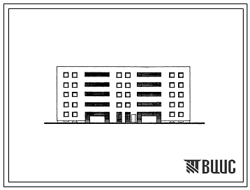 Типовой проект 166-01/1 Блок-секция пятиэтажная боковая левая на 20 квартир (двухкомнатных 2Б-10, трехкомнатных 3Б-10). Для строительства во 2В климатическом подрайоне Литовской ССР
