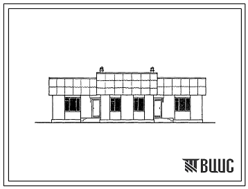 Типовой проект 183-126-78.83 1-этажный 2-квартирный жилой дом с 3-комнатными квартирами 3Б. Для строительства в 1В климатическом подрайоне Казахской СССР.