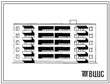 Типовой проект 85-06 5-этажная 30-квартирная торцовая блок-секция правая 1Б.2Б.3А-1Б.2Б.3А