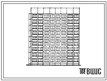 Типовой проект 464Д-0152 Девятиэтажная блок-секция на 36 квартир (однокомнатных 1Б-9, двухкомнатных 2Б-9, трехкомнатных 3Б-9, четырехкомнатных 4А-9). Для строительства во 2В климатическом подрайоне г.Новополоцка