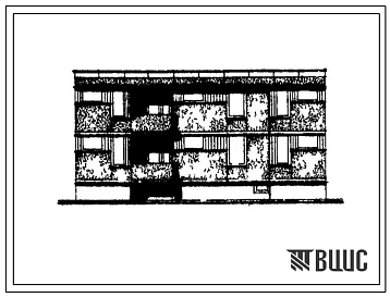 Типовой проект 126-052/1 Блок-секция двухэтажная шестиквартирная рядовая с торцовыми окончаниями ( однокомнатных 1А — 2, двухкомнатных 2Б — 2, трехкомнатных 3Б — 2).