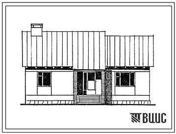 Типовой проект 183-17-117с.13.87 1-этажный 1-квартирный 4-комнатный жилой дом для сельского государственного строительства. Для строительства в Грузинской ССР.
