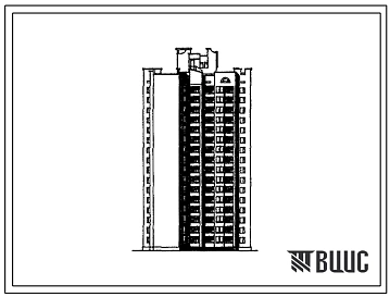 Типовой проект 236-015.13.91 Блок-секция поворотная 16-этажная 80-квартирная 1.3.3.3.4 для строительства в центральных районах УССР