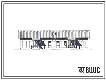 Типовой проект 183-17-69/1.2 Дом на 2 четырехкомнатные квартиры. Перекрытия деревянные. Общая площадь 177 м2 (СТЕНЫ ИЗ КРУПНЫХ ЛЕГКОБЕТОННЫХ БЛОКОВ, Перекрытия железобетонные. Полное инженерное благоустройство, Одноэтажные, Двухэтажные, Четырехэтажные, Дл