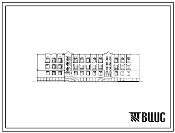 Типовой проект 214-01-461м.88 Детские ясли–сад на 280 мест. Грунты вечномерзлые. Здание трехэтажное. Стены из кирпича.