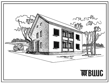 Типовой проект 114-12-64/70 Двухэтажный 4-квартирный дом с 3-комнатными квартирами с центральным отоплением для кооперативного строительства. Для строительства в Белорусской ССР.