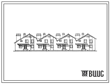 Типовой проект 144-206-5 Двухэтажный четырехквартирный жилой дом с квартирами типа 5Б двух уровнях.