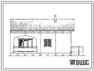 Типовой проект 228-02сп.84 1-этажная 3-комнатная блок-квартира типа 3Б торцевая правая. Для строительства в 4А и 4Г климатических подрайонах Узбекской ССР сейсмичностью 7 и 8 баллов на грунтах 2 типа просадочности.