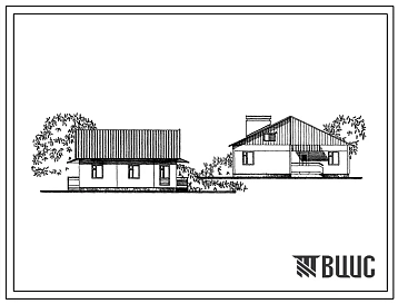 Типовой проект 181-26-69.83 Одноквартирный одноэтажный жилой дом с трехкомнатной квартирой для индивидуальных застройщиков с укрупненными элементами.