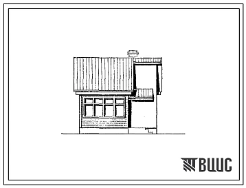 Типовой проект 184-000-457.86 Однокомнатный летний садовый домик. Площадь, м2: общая 15,2, веранды 10,0 