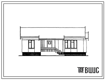 Типовой проект 183-115-52/75 Одноэтажный одноквартирный трехкомнатный жилой дом.