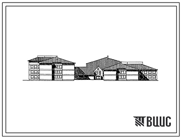 Типовой проект 223-01-601.88 Школа на 22 классов (844  учащихся).  Здание одно-, двух -, трехэтажное. Стены из  крупных легкобетонных блоков.