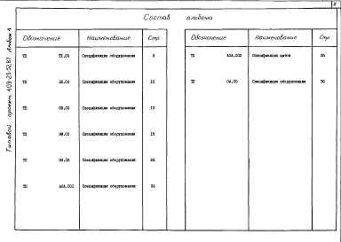 Альбом 4 Спецификация оборудования