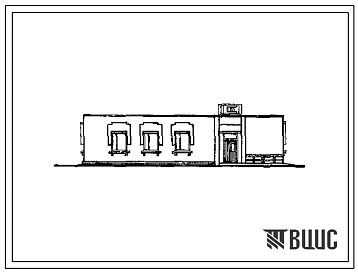 Типовой проект 284-1-209.86 Комплексный приемный пункт бытового обслуживания населения для усадеб колхозов и совхозов численностью 1,5 тыс. человек. Здание одноэтажное. Стены из кирпича.