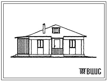 Типовой проект 183-224-1сп Одноквартирный трехкомнатный жилой дом (стены из виброкирпичных блоков).