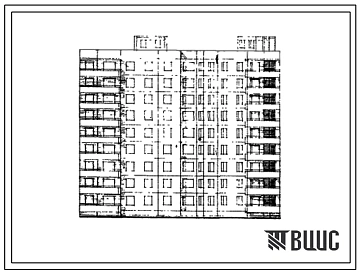 Типовой проект 90-023/1 9-этажная 54-квартирная поворотная под углом 135 градусов 2Б.3Б.4Б - 1Б.3Б.5Б с внешним углом