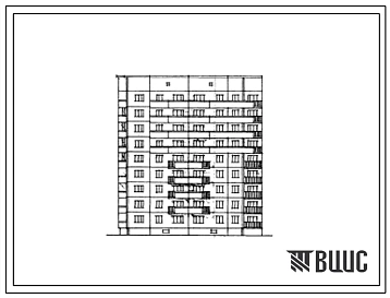 Типовой проект 108-028 Девятиэтажная крупнопанельная блок-секция на 36 квартир, торцевая левая (IБ.2Б.3Б.3Б).