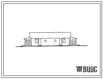 Типовой проект 184-54-33с Одноэтажный двухквартирный жилой дом с двухкомнатными квартирами.