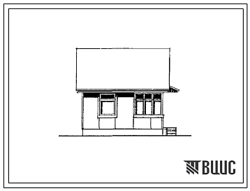 Типовой проект 189-000-521.86 Однокомнатный летний садовый домик. Площадь, м2: общая 12,0, веранды 9,6