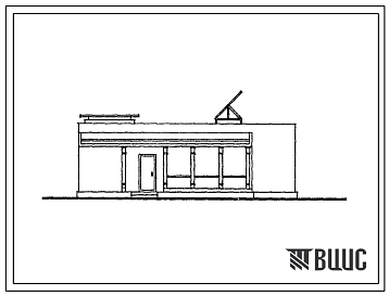 Типовой проект 183-000-131с Одноэтажный одноквартирный двухкомнатный жилой дом для индивидуальных застройщиков (стены из цементно-песчаных блоков).