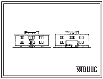 Типовой проект 111-229-1м.85 Двухэтажный односекционный жилой дом на 11 квартир с применением эффективных небетонных материалов для вновь осваиваемых труднодоступных районов