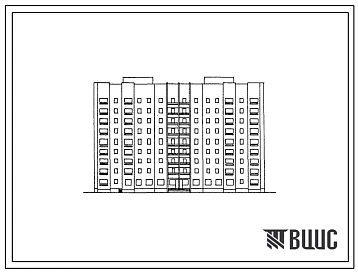 Типовой проект 118-153-25с.13.87 9-этажный 2-х секционный 68 квартирный жилой дом со стенами из монолитного железобетона с магазином товаров повседневного спроса на первом этаже (для Грузинской ССР)