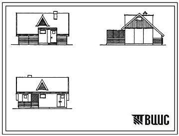 Типовой проект 196-000-221.83 Хозяйственный постройки для жилых домов усадебного типа сборно-щитовой конструкции. Для строительства в сельской местности Белорусской ССР.