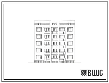 Типовой проект 67-054с.13.86 Блок-секция рядовая 5-этажная 10-квартирная 2Б-3Б
