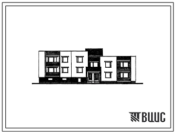 Типовой проект 212-012 Двухэтажная блок-секция на 4 квартиры 5Б-2Б (рядовая).