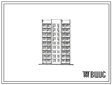 Типовой проект 193-01с.13.88 Блок-секция 9-этажная 26-квартирная рядовая 2-2-3  Сейсмичность 7 баллов