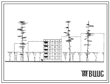 Типовой проект 95-03 5-этажная крупнопанельная блок-секция рядовая на 10 квартир для строительства в Украинской ССР. Расчетная наружная температура -22С.