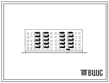 Типовой проект 114-027с Пятиэтажная блок-секция двухсекционная рядовая-торцевая на 39 квартир (однокомнатных 1Б-19, трехкомнатных 3Б-10, четырехкомнатных 4Б-9, пятикомнатных 5Б-1) из кирпича. Для строительства в 1В и 1Д климатических подрайонах сейсмичнос