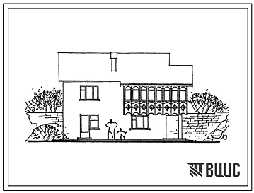 Типовой проект 143-17-107с.13.87 Одноквартирный 2-этажный 5-комнатный жилой дом для индивидуального строительства на сложном рельефе в восточной Грузии (стены из крупных легкобетонных блоков)
