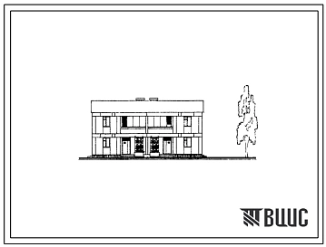 Типовой проект 113-211-9с/1 Двухэтажный двухквартирный дом с квартирами типа 4Б. Для строительства в IVА климатическом подрайоне Туркменской ССР сейсмичностью 7 и 8 баллов.