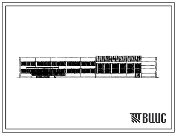 Типовой проект 231-1-125(75)-105 Общественно-бытовой корпус для  Универсальных зданий профтехучилища и техникума на 720 учащихся. Здание двухэтажное в панельных конструкциях серии 125(75). Стены из легкобетонных панелей.