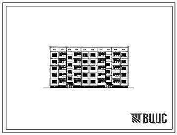 Типовой проект 1-464МС-7А Пятиэтажный двухсекционный крупнопанельный жилой дом на 80 квартир (однокомнатных 1Б-10, двухкомнатных 2Б-10, трехкомнатных 3А-10)