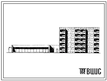 Типовой проект 105-044с/1 Пятиэтажные блок-секция торцовая левая на 22 квартиры (однокомнатных 1А-8, двухкомнатных 2Б-9, трехкомнатных 3Б-5). Для строительства в 3 климатическом районе Киргизской ССР сейсмичностью 8 и 9 баллов