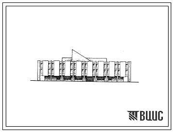 Типовой проект 234-2-43 Универсальное здание техникума и профтехучилища на 720 учащихся учебный и общественно-бытовой корпус со стенами из кирпича.