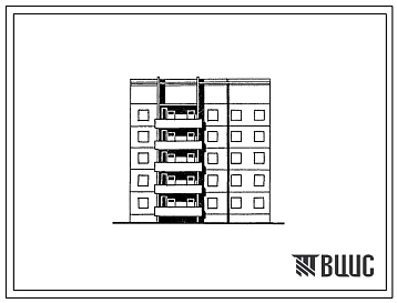 Типовой проект 135-0313с.13.87 5-этажная рядовая левая блок-секция на 15 квартир 2-3-3 для строительства в г. Иркутске