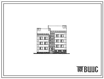 Типовой проект 89-040/1 Трехэтажная блок-секция 14-П рядовая правая на 6 квартир (двухкомнатных 2Б-3, трехкомнатных 3Б-3). Для строительства в 1В и 1Д климатических подрайонах сейсмичностью 7 и 8 баллов с вечномерзлыми грунтами