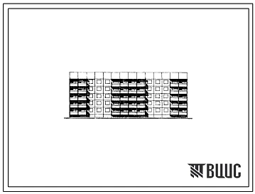 Типовой проект 121.1-092.83 Пятиэтажная блок-секция рядовая с торцевыми окончаниями на 40 квартир. Для строительства в городах Псков, Тольятти и Московской области