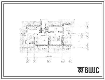 Типовой проект Б-3-110(103-019.1) Двойное использования помещений цокольного этажа трехэтажной торцевой крупно-панельный блок-секции на 6 квартир т3б-4б, (убежище на 110 человек, размеры убежища 19,2м на 10,52м, режимы вентиляции 1,2,3).