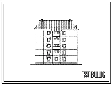 Типовой проект 121-121-197.13.88 5-этажный 1-секционыый 20-квартирный жилой дом-башня для строительства в Московской области