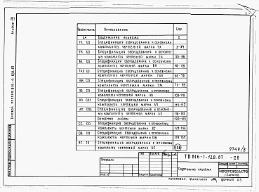 Альбом 8 Спецификации обородувания 