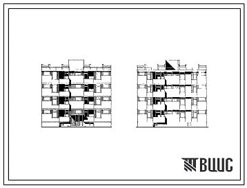 Типовой проект 126-034 4-этажная блок-секция с квартирами 1А-2Б-3Б для жилых домов из ячеистого бетона.