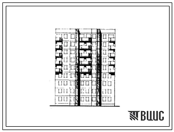 Типовой проект 78-04 Девятиэтажная блок-секция рядовая с торцевыми окончаниями на 36 квартир (двухкомнатных 2Б-18, трехкомнатных 3Б-18). Для строительства во 2А климатическом подрайоне в г.Североморске и пунктах побережья Баренцева моря