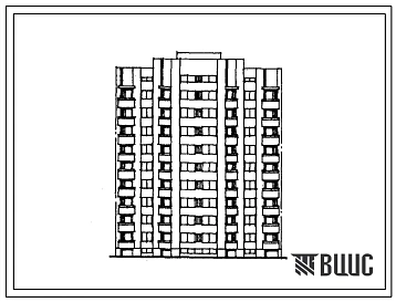 Типовой проект 156-09.85 Девятиэтажная блок-секция рядовая на 54 квартиры