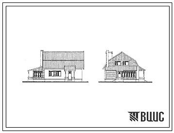 Типовой проект 148-235-5.86 Мансардный жилой дом с четырехкомнатной квартирой типа 4Б. Для индивидуальных застройщиков